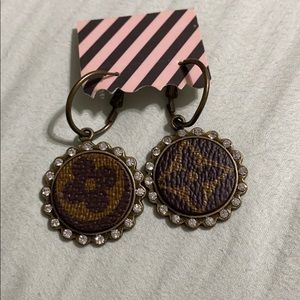 Upcycled Louis Vuitton earrings